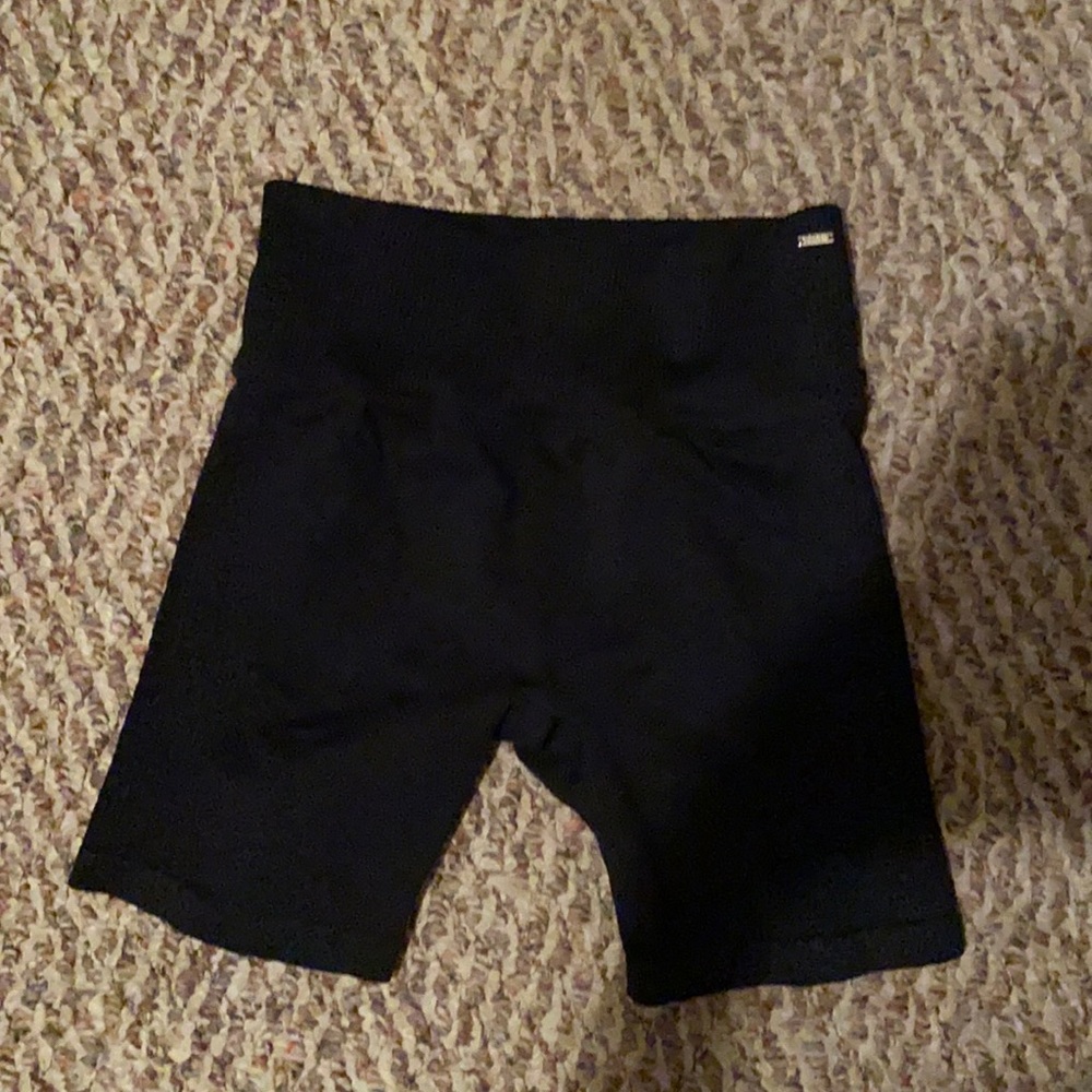 Black Stretchy Biker Shorts